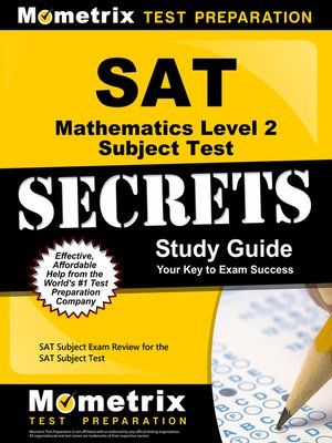 cover image of SAT Mathematics Level 2 Subject Test Secrets Study Guide